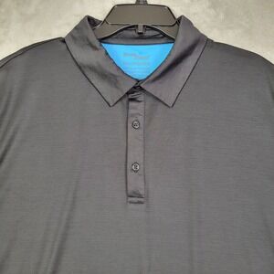 Birdie‎ Bound Golf Polo Moisture Wicking Stretch Black Solid Casual 3XL